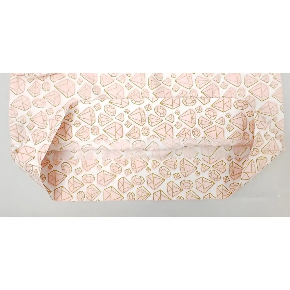 Pillowfort Pillowcase Kids Standard Pink Gold Diamond Gemstone Print